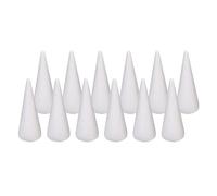 rockible Cônes en Mousse pour l'artisanat, 12 pièces, cônes en polystyrène, Gnomes Faits à la Main, Projet d'arbre de noël pour Vacances, célébration, 9,8 cm