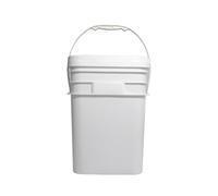 rockible Conteneur Carré Seau Rectangulaire PP Plastique avec Couvercle Poignée Solide pour Transport Facile Construction Renforcée Adapté pour Peinture Rangement Maison