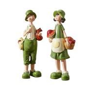 rockible Couple Figurine Statues Figurines Sculptures Ornement en Résine Assorti Charme Bucolique Ambiance Joyeuse Adapté à Chambre Étagère Table de Chevet Bureau Cadeau