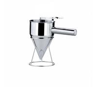 rockible Distributeur de Pâte Inox Entonnoir à Piston Ustensile de Pâtisserie de Crêpes en Acier Inoxydable Alimentaire avec Support Stable Contrôle Précis, 600ML 8MM