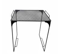rockible Étagère de Rangement Pliable Étagère Maille Organisateur Support Métal Bureau Maison Cadre Surélevé pour Empilement Stable Rangement Visible et, Noir