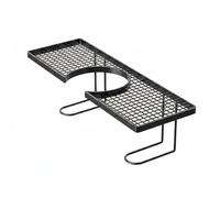 rockible Étagère de Salle de Bain Étagère Robinet Support Évier Organiseur Lavabo Étagère Lavabo en Fer Forgé Robuste avec Plateau Grillagé pour Drainage Pose, Moyenne 50 Cm, Noir