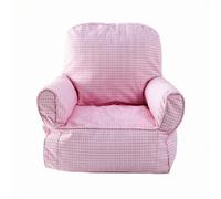rockible Fauteuil Rembourré Enfant Lavable Fauteuil Enfant Doux Mini Canapé Confortable pour Enfants, Rose À Carreaux