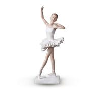 rockible Figurine Danseuse en Tutu Sculpté Statuette Danseuse en Tutu Chic Figurine pour Collectionneurs, Bureau, Blanc, Fille De Ballet, Mains Levées