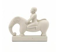 rockible Figurine D'éléphant Épuré Statuette D'éléphant Texturé Statuette pour Salon, Entrée, Bureau