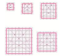 rockible Gabarit de Couture Acrylique Règle Quilting Patchwork Pochoir Gabarit Mesure Marquages Bicolores Lignes Précises Angles 30° 45° 60° Rangement Suspendu