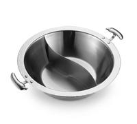 rockible Hot Pot -Yang Compatible Induction Hot Pot Yang Poignées Boucle Casserole Double Bouillon, 30 Cm