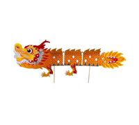 rockible Lanterne Du Nouvel An Faisant Des Jouets de Dragon En Papier Chinois Portatifs, Décorations de Dragon En Papier Du Nouvel An Chinois Bricolage, Or Jaune