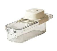 rockible Mandoline avec Lames Interchangeables Compact Coupe-Légumes avec Bac Récupération Manuelle Mandoline Protège-Doigts pour Préparation des Repas