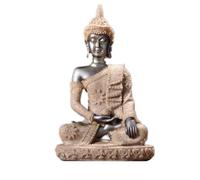rockible Mini Statue Bouddha Figurine Sculpture Décor Objet Résine Solide avec Finitions Délicates et Posture Apaisante Spirituel Discret Adaptée à la Chambre Bureau Entrée, 133-Bk
