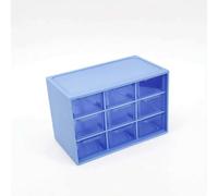 rockible Organisateur de Rangement Boîtier à Tiroirs Organiseur de Bureautique Casier pour Loisirs Créatifs Face Transparente pour Contrôle Du Contenu Tiroirs, Bleu