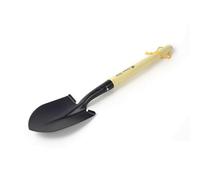 rockible Pelle Jardin Ergonomique Pelle avec Manche en Bois Légère Outil pour Jardin Maraîcher, Pelle À Pointe Noire avec Manche Droit