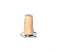 rockible Pied Meuble en Bois Connexion Filée Soli, Pieds Meubles Plaque Montage, Naturel, Pieds Table en Bois Coniques, Bricoleurs, 10CM