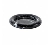 rockible Plateau Rond En Marbre Naturel Polyvalent Plateau lle Bain En Contemporain pr Coiffeuse, Noir, 17CM