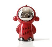 rockible Poubelle de Bureau Astronaute Mini Corbeille Panier Boîte avec Mécanisme à Clapet Étanche aux Odeurs en PP Léger pour Plans de Travail Espaces de, Red