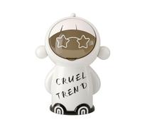 rockible Poubelle de Bureau Astronaute Mini Corbeille Panier Boîte avec Mécanisme à Clapet Étanche aux Odeurs en PP Léger pour Plans de Travail Espaces de, White