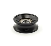 rockible Roue de Coulisse pour Porte Coulissante Poulie Rouleau Roulement Caoutchouc Acier à Faible Traînée pour Déplacement sans Effort Adaptée aux Salle de, Noir
