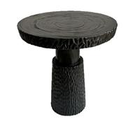 rockible Table D'appoint Ronde en Bois Robuste Guéridon en Bois Pied Central Moderne Table D'appoint Plateau Texturé pr Angle Lecture