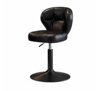rockible Tabouret Bar à Piètement Luge, Noir, Regular-385mm-noir | Rembourrage En Mousse Haute Résilience, Tabouret Bar avec Dossier et Repose-Pieds, Socle Rond En Métal Noir, pour Cuisine