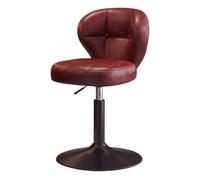 rockible Tabouret Bar à Piètement Luge, Rouge, Régulier-385mm-noir | Rembourrage En Mousse Haute Résilience, Tabouret Bar avec Dossier et Repose-Pieds, Socle Rond En Métal Noir, pour Cuisine