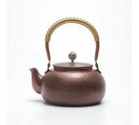 rockible Théière En Cuivre Rétro Théière Orientale Classique Vaisselle pour Préparation Traditionnelle du Thé Cha, 1.2L, Marteau À Tambour 1.2L