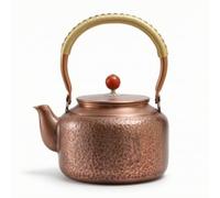 rockible Théière En Cuivre Rétro Théière Orientale Classique Vaisselle pour Préparation Traditionnelle du Thé Cha, 1.4L, Théière En Cuivre Martelée À L Ancienne 1.4L
