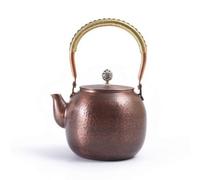 rockible Théière En Cuivre Rétro Théière Orientale Classique Vaisselle pour Préparation Traditionnelle du Thé Cha, 1.5L, Marteau Haut 1.5L
