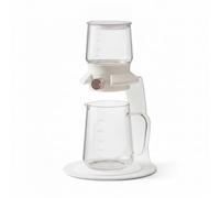 rockible Théière En Verre Borosilicate Thermorésistant En Verre avec Infuseur Amovible Infuseur à avec Support pour Bureau, Array, Blanc, Théière À Infusion De Style Chinois, Modèle Arc