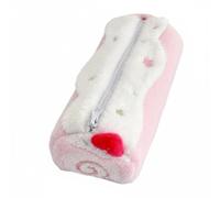 rockible Trousse Peluche Gâteau Étui à Stylos Moelleux Pochette à Accessoires Design Gourmand Organisation Facile Fermeture Pratique Adaptée aux Élèves Fournitures de Classe, Rose