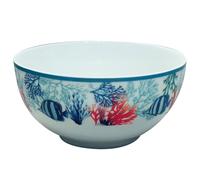 ROCKING GIFTS Bol en porcelaine décoratif avec motif marin 14 cm | Bol en porcelaine au design marin, idéal pour servir ou décorer, dimensions 14 x 14 x 6,8 cm