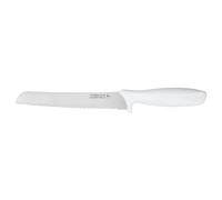 Rockingham Forge Essentials Couteau à pain 20 cm inox blanc | Lame dentelée avec manche blanc pour boulangerie et produits laitiers, favorise une préparation hygiénique