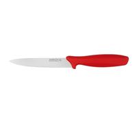 Rockingham Forge Essentials Couteau utilitaire 12,5cm, Manche rouge pour la viande crue, Couteau de cuisine à code couleur pour l'hygiène & les allergènes alimentaires, Acier inoxydable
