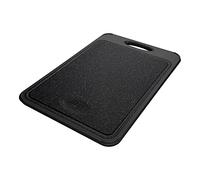 Rockingham Forge Planche à Découper Double Face, Plastique Noir et Acier Inoxydable, 40 x 27 Centimètres