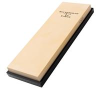 Rockingham Forge SUPERSHARP Pierre à aiguiser, grain moyen 1000 - Pierre à aiguiser professionnelle avec base antidérapante, 18 x 6 x 1,5 cm - Aiguiseur pour couteaux de cuisine