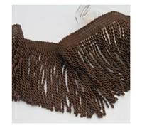 Rockreyoa Bordure à franges - Ruban en dentelle - Bordure à franges - Accessoires de fenêtre - Rideaux en macramé - Décoration pour rideaux - Accessoires de couture - Décoration de coussin - Café