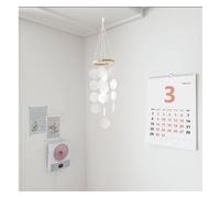 Rockreyoa Carillon à vent en coquillage coloré Capiz coquillages à suspendre - Ornements en nacre naturelle - Cloche à vent - Guirlande attrape-rêves - Décoration de fenêtre pour jardin, maison,