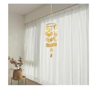 Rockreyoa Carillon éolien en coquillage coloré Capiz coquillages à suspendre - Ornements en nacre naturelle - Cloche à vent - Guirlande attrape-rêves - Décoration de fenêtre pour jardin et maison -