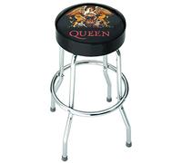 Rocksax Tabouret de Bar Queen avec siège pivotant rembourré, Pieds et Repose-Pieds chromés, 72 cm de Haut x 52 cm de diamètre, Produit sous Licence Officielle