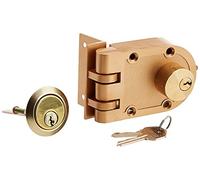 Rocky Mountain Goods Serrure à pêne dormant Jimmy Proof Lock avec clés - Pêne dormant de sécurité robuste - Facile à installer - Pêne dormant à double cylindre - Protection de volet empêchant l'entrée