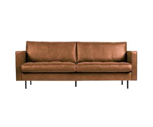 RODEO - Canapé vintage 3 places en cuir marron L230 Marron