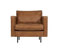 RODEO - Fauteuil vintage en cuir marron Marron