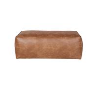 RODEO - Pouf rectangulaire en cuir cognac Marron