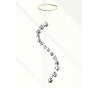 Rodudu Boule disco mobile en spirale avec cercle en bambou, 91,4 cm pour extérieur, intérieur, jardin, cour, terrasse, décoration d'intérieur, anniversaire, fête de mariage