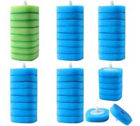 Roellgs Brosse WC jetable avec support, kit de tige de brosse WC à fixation murale, système de nettoyage de toilette jetable avec 8 têtes de brosse WC (têtes de rechange), ro-19-6-19