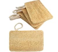 Roellgs Lot de 6 éponges de cuisine biologiques - Zéro déchet - Fibre végétale - 100 % biodégradable et compostable - Gommage en luffa