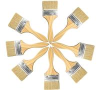 Roellgs Lot de 8 pinceaux plats de 7,6 cm pour murs, plafonds, bois, métal, colle et bricolage à la maison