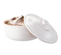 Römertopf Cocotte à pain en céramique Ø 23 cm, moule pour pain maison à la croûte croustillante, passe au lave-vaisselle, blanc