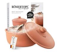 Römertopf Moule à pain en terre cuite Ø 23 cm, cocotte à pain pour une croûte croustillante, passe au lave-vaisselle, terre cuite