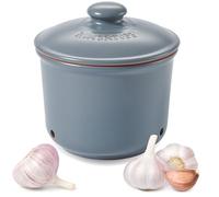 Römertopf - Pot à ail frais en argile naturelle pour une longue durée de vie des aliments tels que l'ail - Diamètre : 12,5 cm - Blanc