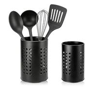 ROEOWENE 2pcs Porte-Ustensiles de Cuisine en Acier Inoxydable pour Plan de | Porte-couverts Travail Organisateur Et Récipient Rangement Pot Ustensiles Fourchette Baguettes Cuillère